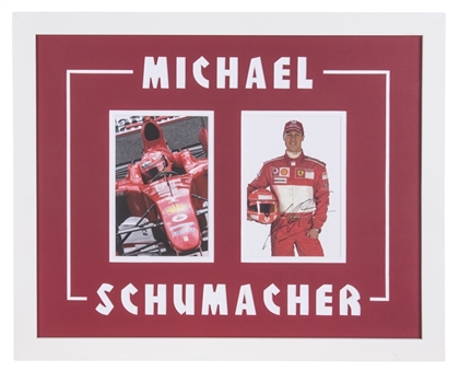 Michael Shumacher Signed and Framed to 22x18" Photo Collage (JSA)
